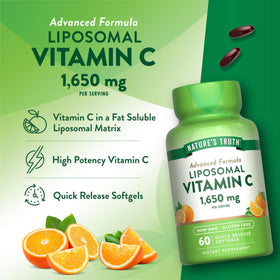 Nature's Truth Vitamine C Liposomale 1650 mg gélules en main