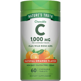 Nature's Truth Vitamine C Mâchable 1000 mg boîte vue de face