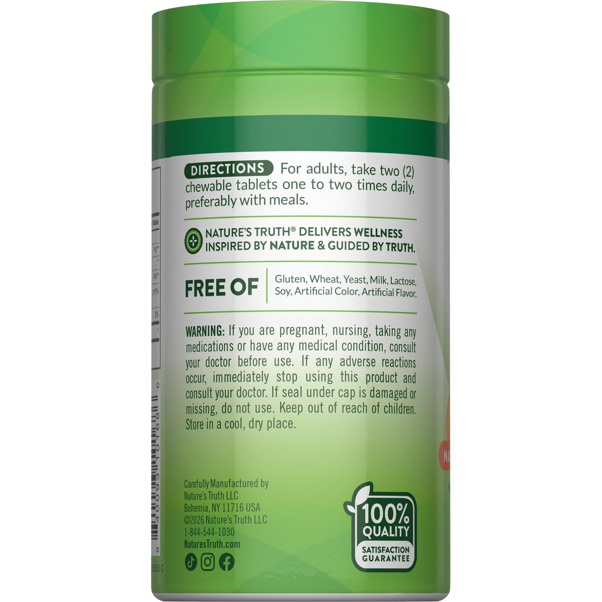 Nature's Truth Vitamine C Mâchable 1000 mg en environnement naturel