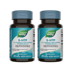 Nature's Way 5-HTP 30 gélules vue avant et arrière