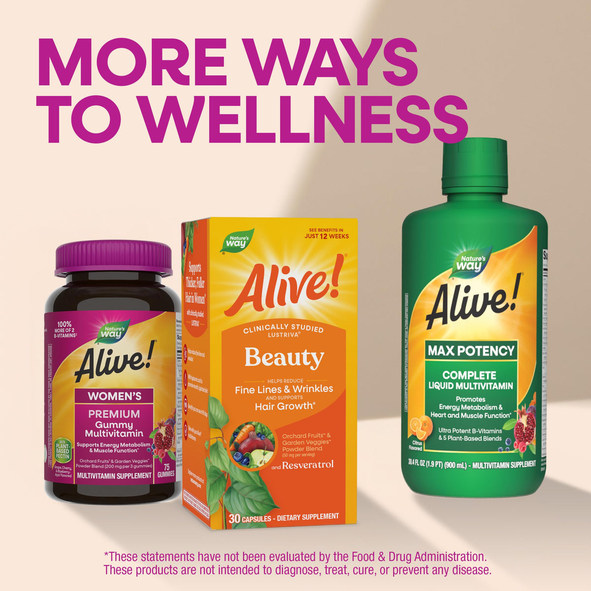 Nature's Way Alive! Beauty Formula emballage et informations