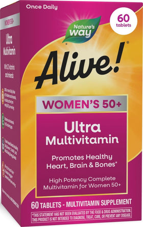 Nature's Way Alive! Femme 50+ multivitamine 60 comprimés - vue de face