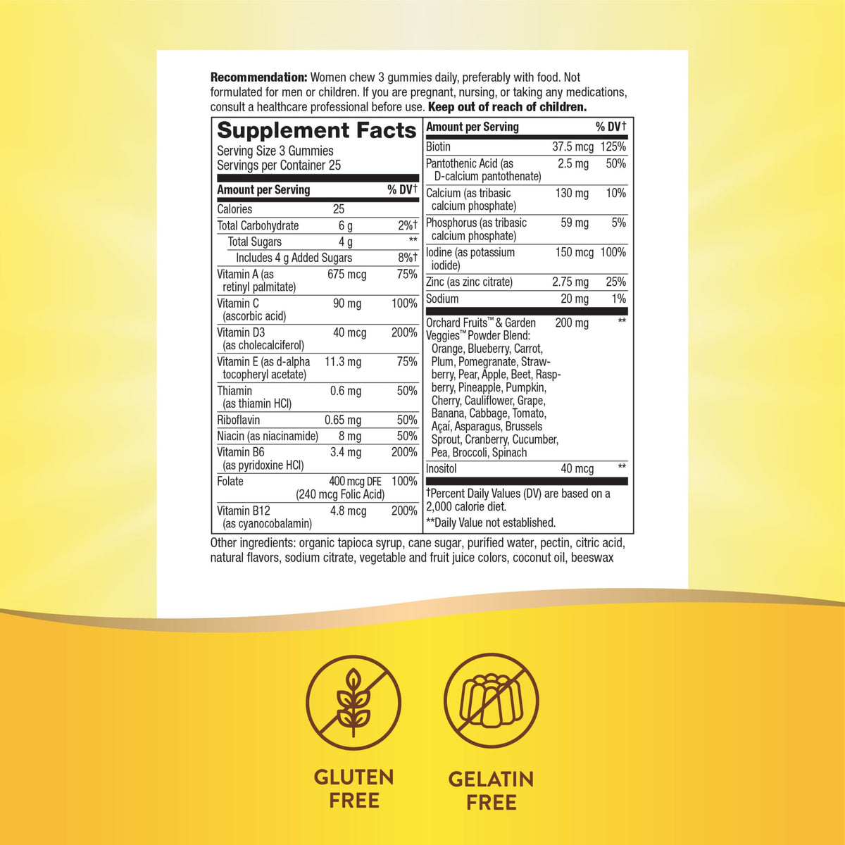 Nature's Way Alive! Gummy Multivitamin Femme gommes à l'intérieur