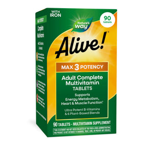 Nature's Way Alive! Max3 Multivitamine Quotidienne 90 comprimés vue de face