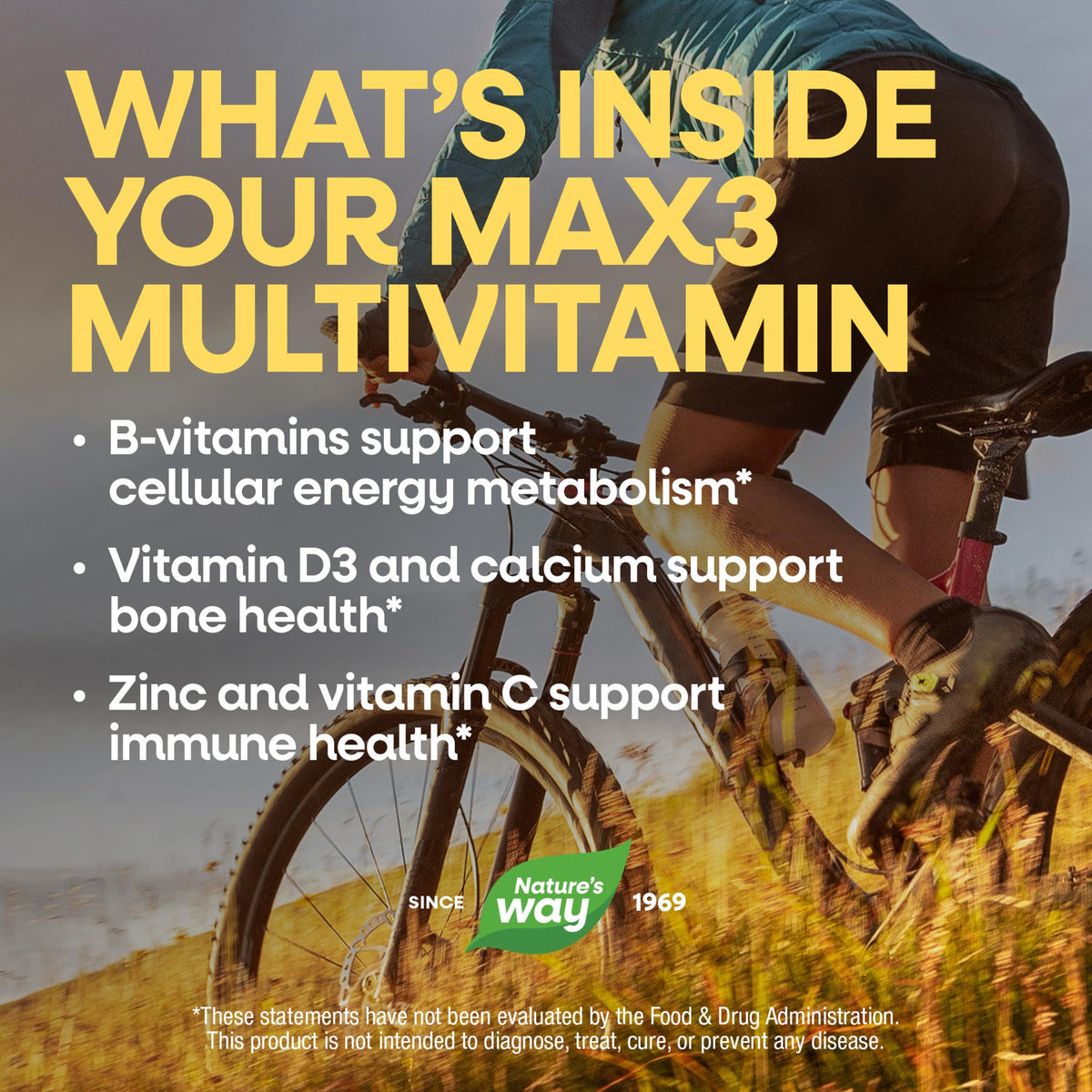 Nature's Way Alive! Max3 Multivitamines 180 comprimés en gros plan