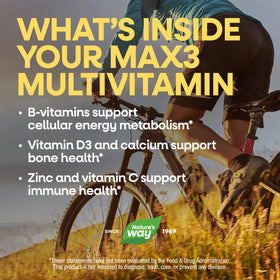 Nature's Way Alive! Max3 Multivitamines 180 comprimés en gros plan