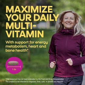 Nature's Way Alive! Max3 Potency Women's Complete Multivitamin, comprimés à côté de l'emballage