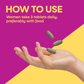 Nature's Way Alive! Max3 Potency Women's Complete Multivitamin, ingrédients sur l'emballage