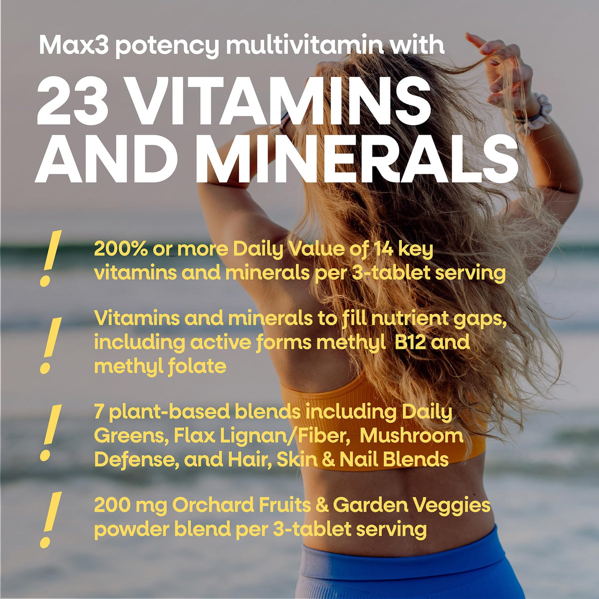 Nature's Way Alive! Max3 Potency Women's Complete Multivitamin, vue de l'arrière de l'emballage