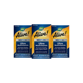 Nature's Way Alive! Men's 50 Plus Ultra Multivitamin, 60 comprimés, packaging avant