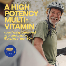 Nature's Way Alive! Men's 50 Plus Ultra Multivitamin, comprimé en gros plan