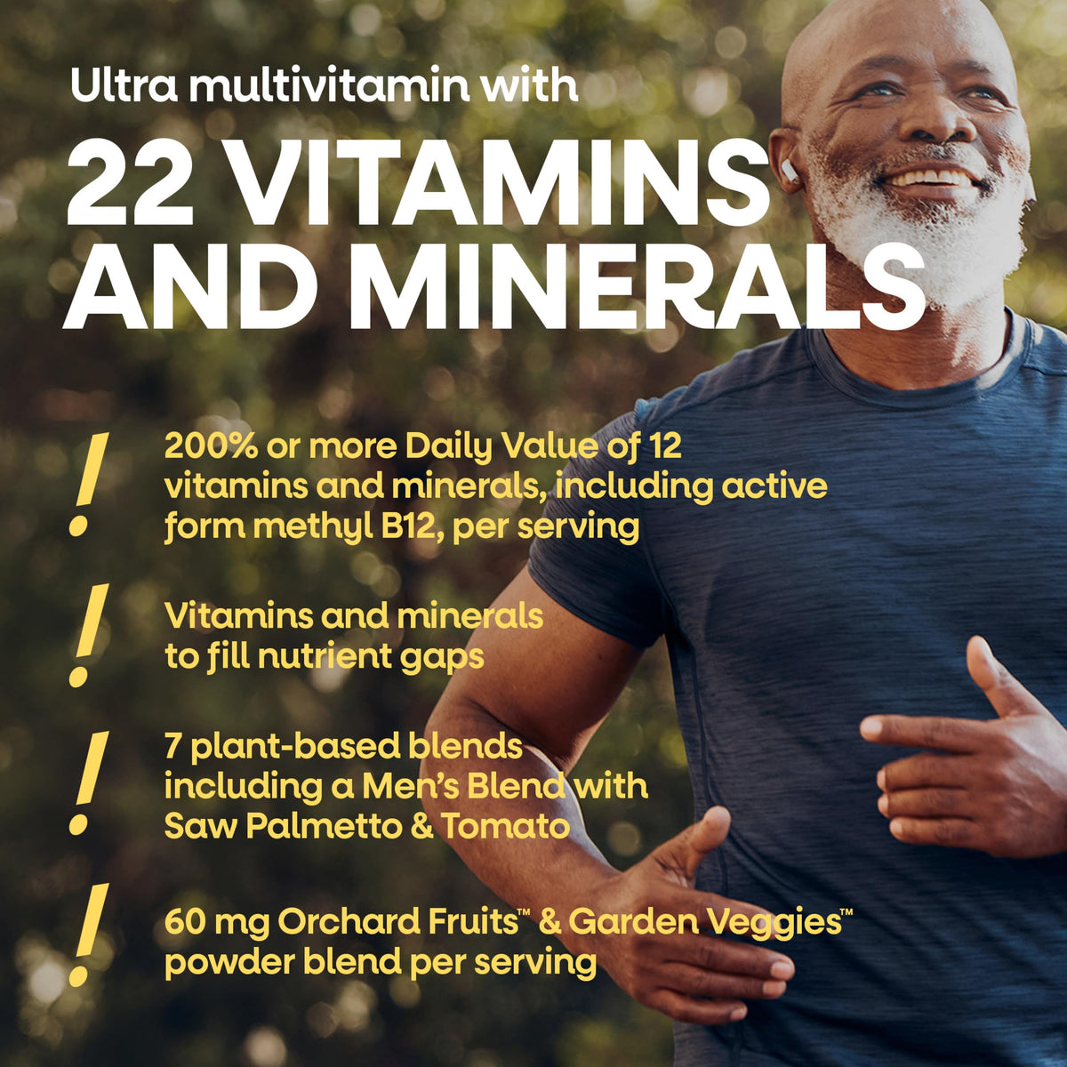 Nature's Way Alive! Men's 50 Plus Ultra Multivitamin, vue de côté du produit