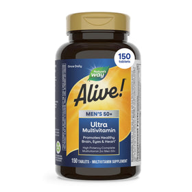 Nature's Way Alive! Men's 50+ Ultra Multivitamin 150 comprimés, vue de face
