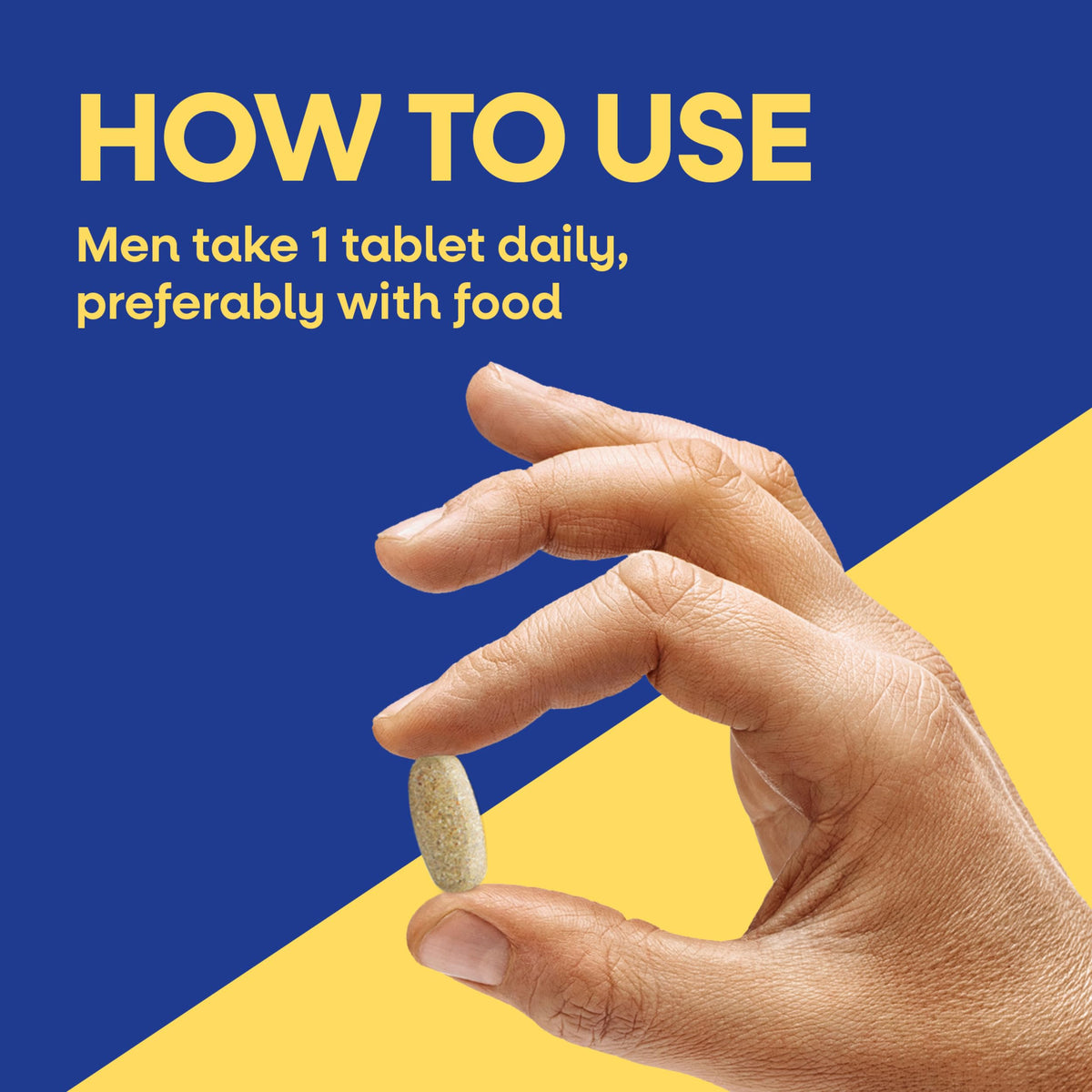 Nature's Way Alive! Men's 50+ Ultra Multivitamin, comprimés dans un verre