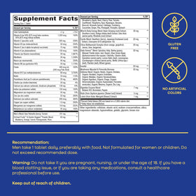 Nature's Way Alive! Men's 50+ Ultra Multivitamin, prise quotidienne avec un repas