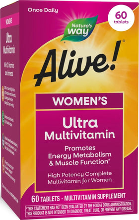 Nature's Way Alive! Multivitamine Ultra Femme 60 comprimés face