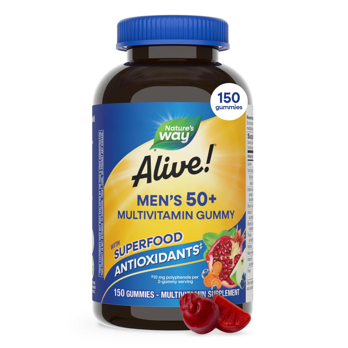 Nature's Way Alive! Multivitamines Gummy 50+ 150 pièces, vue avant