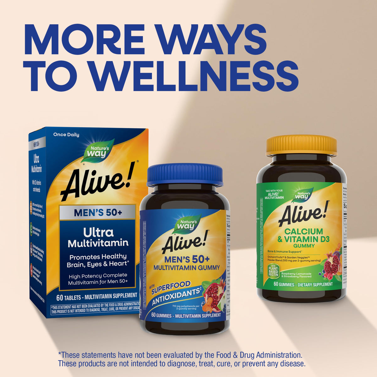 Nature's Way Alive! Multivitamines Gummy 50+, emballage ouvert