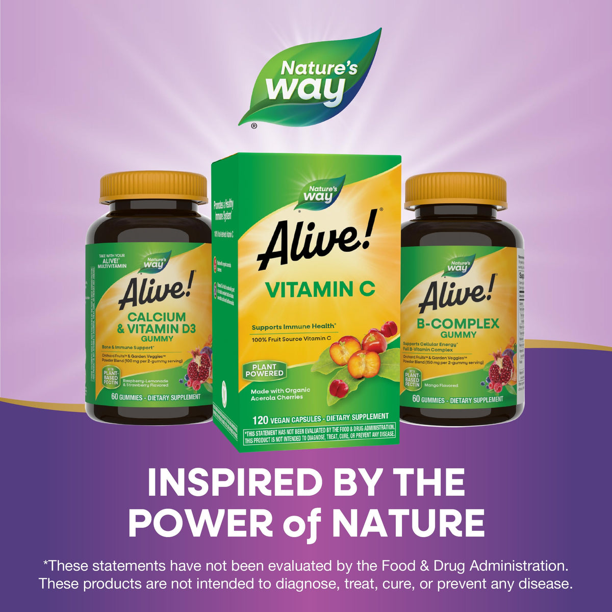 Nature's Way Alive! Vitamine C flacon avec capsules à côté