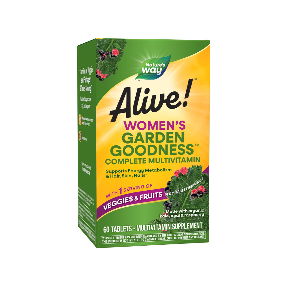 Nature's Way Alive! Women's Garden Goodness multivitamine 60 comprimés face
