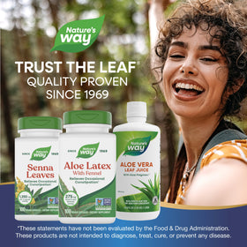 Nature's Way Aloe Vera avec Fenouil capsules sur une table