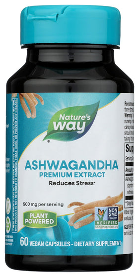 Nature's Way Ashwagandha 60 capsules vue avant avec emballage