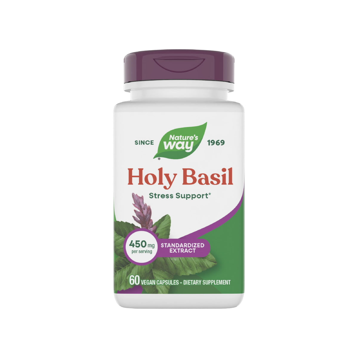 Nature's Way Basilic Sacré 450 mg flacon de 60 Vcaps