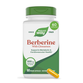 Nature's Way Berberine avec Cannelle 500 mg 60 gélules vue de face