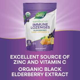Nature's Way Bonbons Sambucus Zinc ingrédients