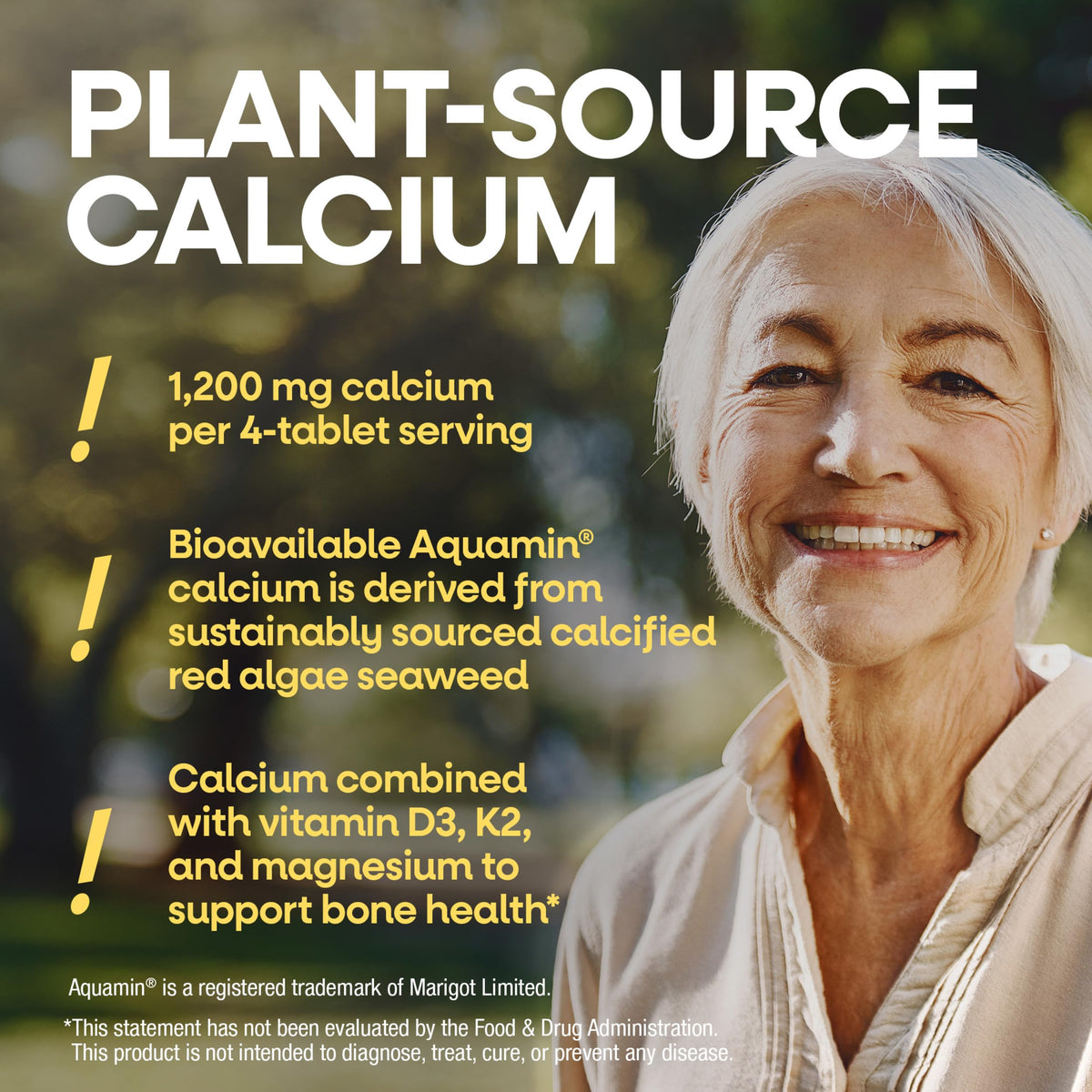 Nature's Way Calcium 1 200 mg 120 tablettes sur une surface plane