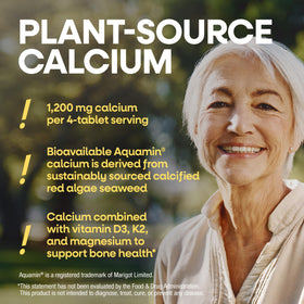 Nature's Way Calcium 1 200 mg ingrédients listés sur l'arrière