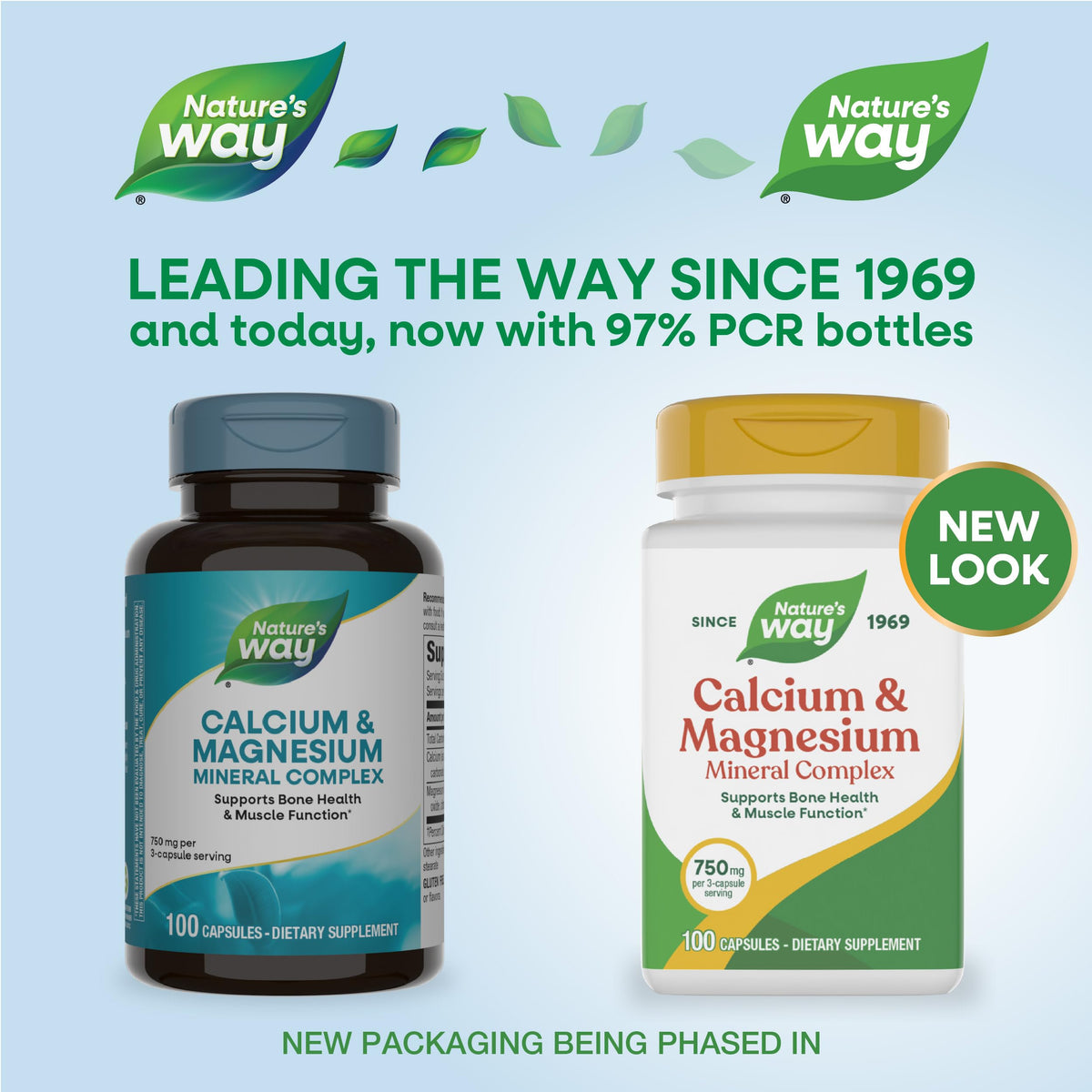 Nature's Way Calcium & Magnésium Complex 750 mg 100 capsules arrière