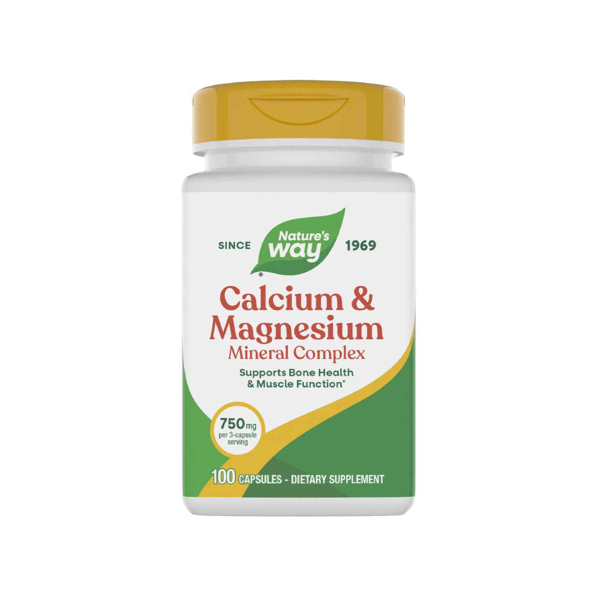 Nature's Way Calcium & Magnésium Complex 750 mg 100 capsules avant