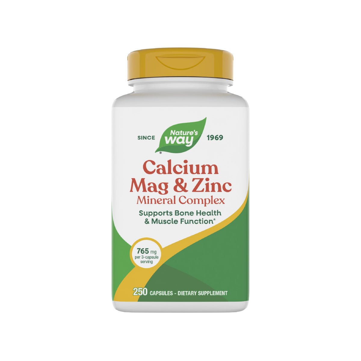 Nature's Way Calcium, Magnésium et Zinc 250 Capsules emballage avant