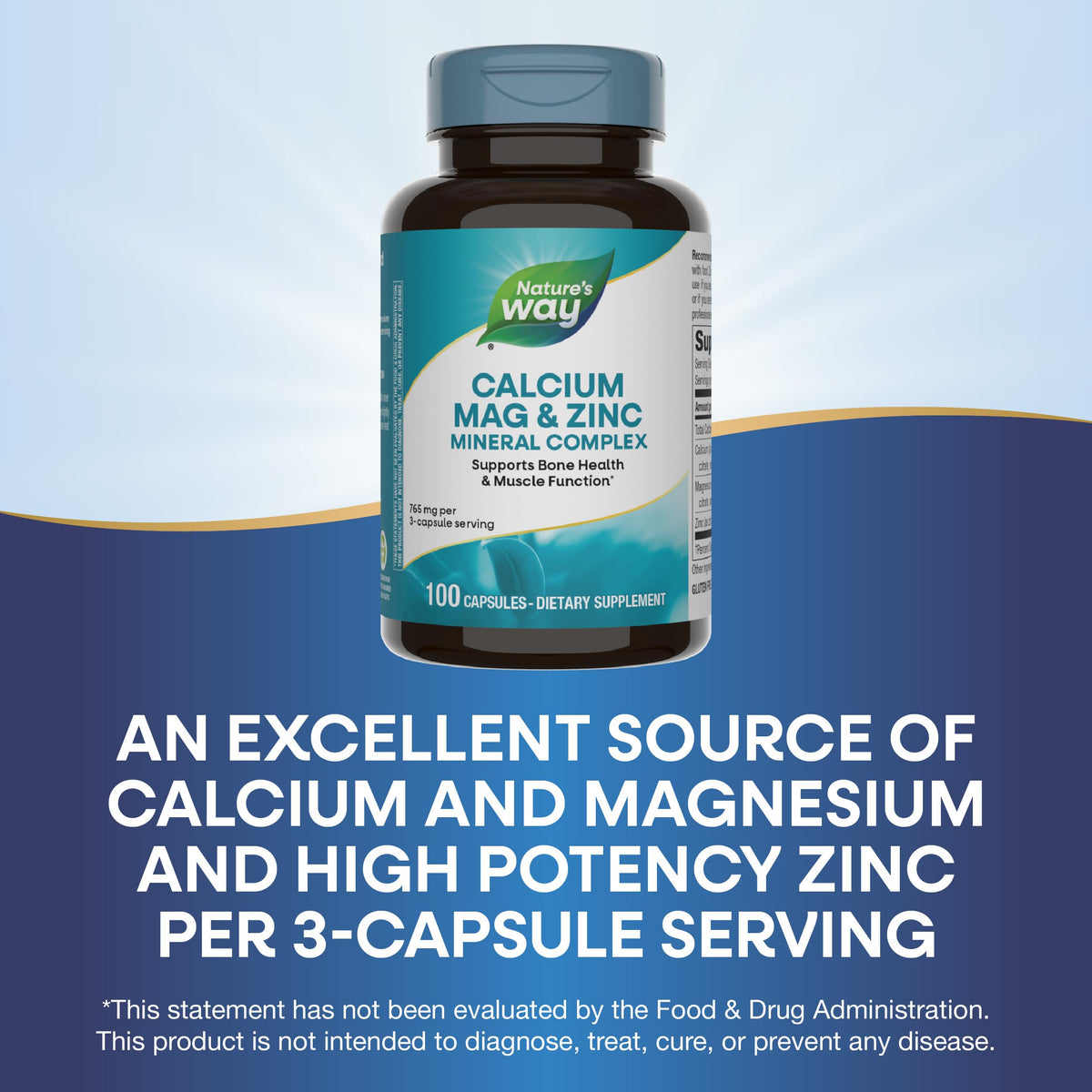 Nature's Way Calcium Magnésium Zinc, présentation des capsules