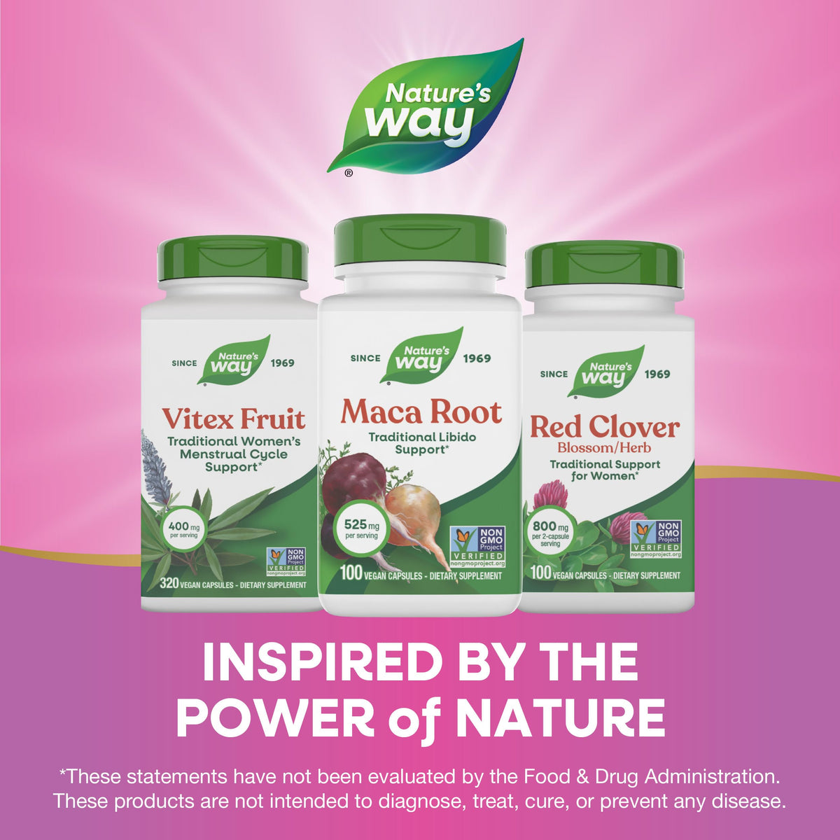 Nature's Way Capsules Racine de Maca 100 ct packaging de côté