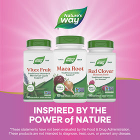 Nature's Way Capsules Racine de Maca 100 ct packaging de côté