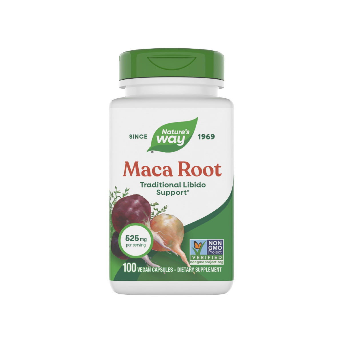 Nature's Way Capsules Racine de Maca 100 ct vue de face
