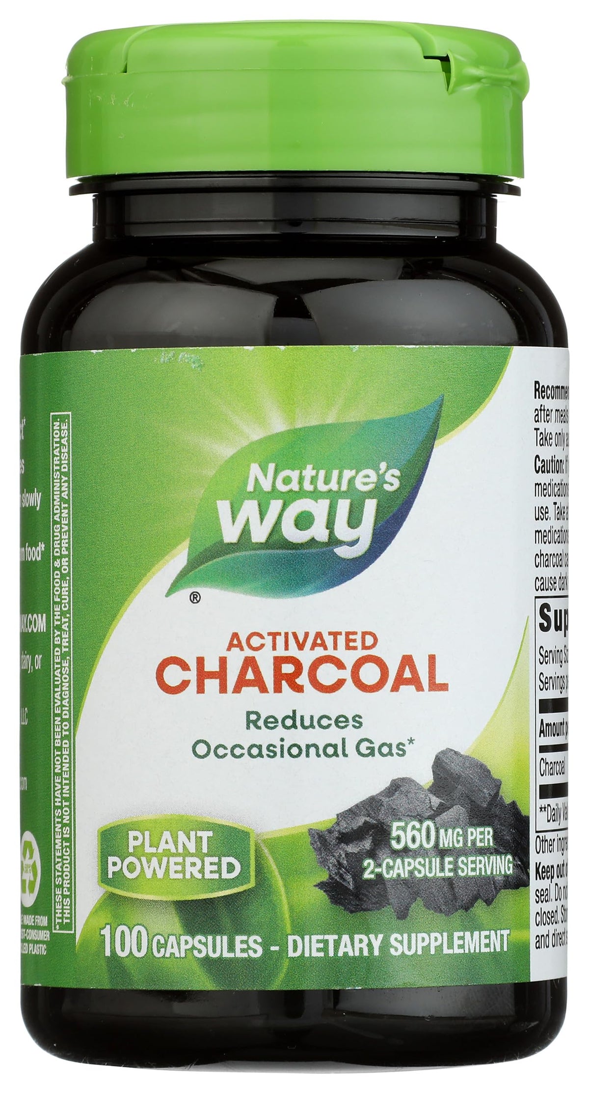 Nature's Way Charbon Actif 100 Capsules - vue avant