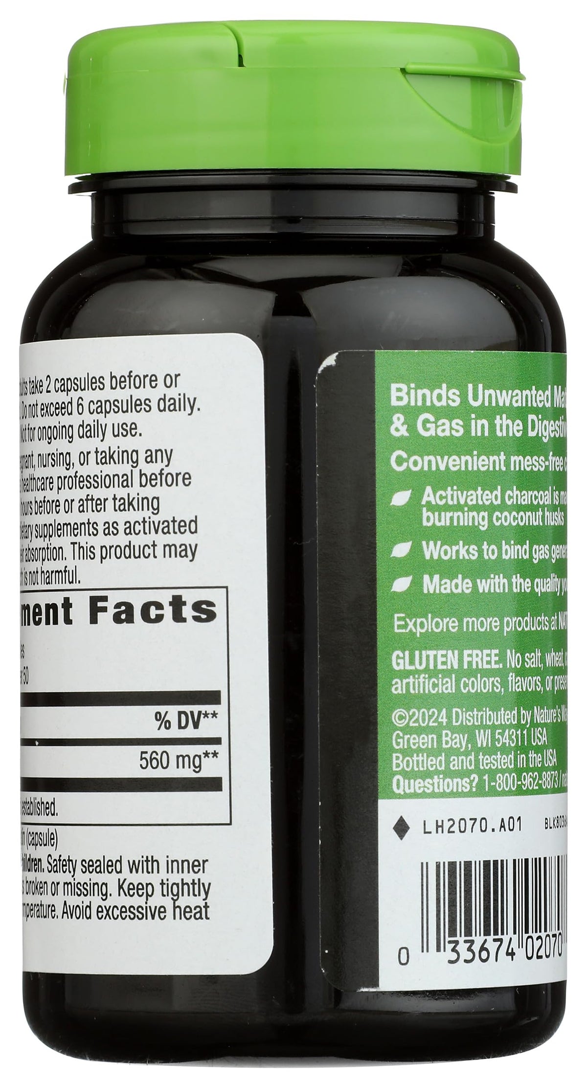 Nature's Way Charbon Actif - emballage et capsules
