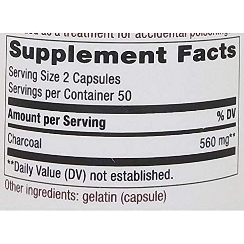 Nature's Way Charbon Actif Hi Po capsules ouvertes