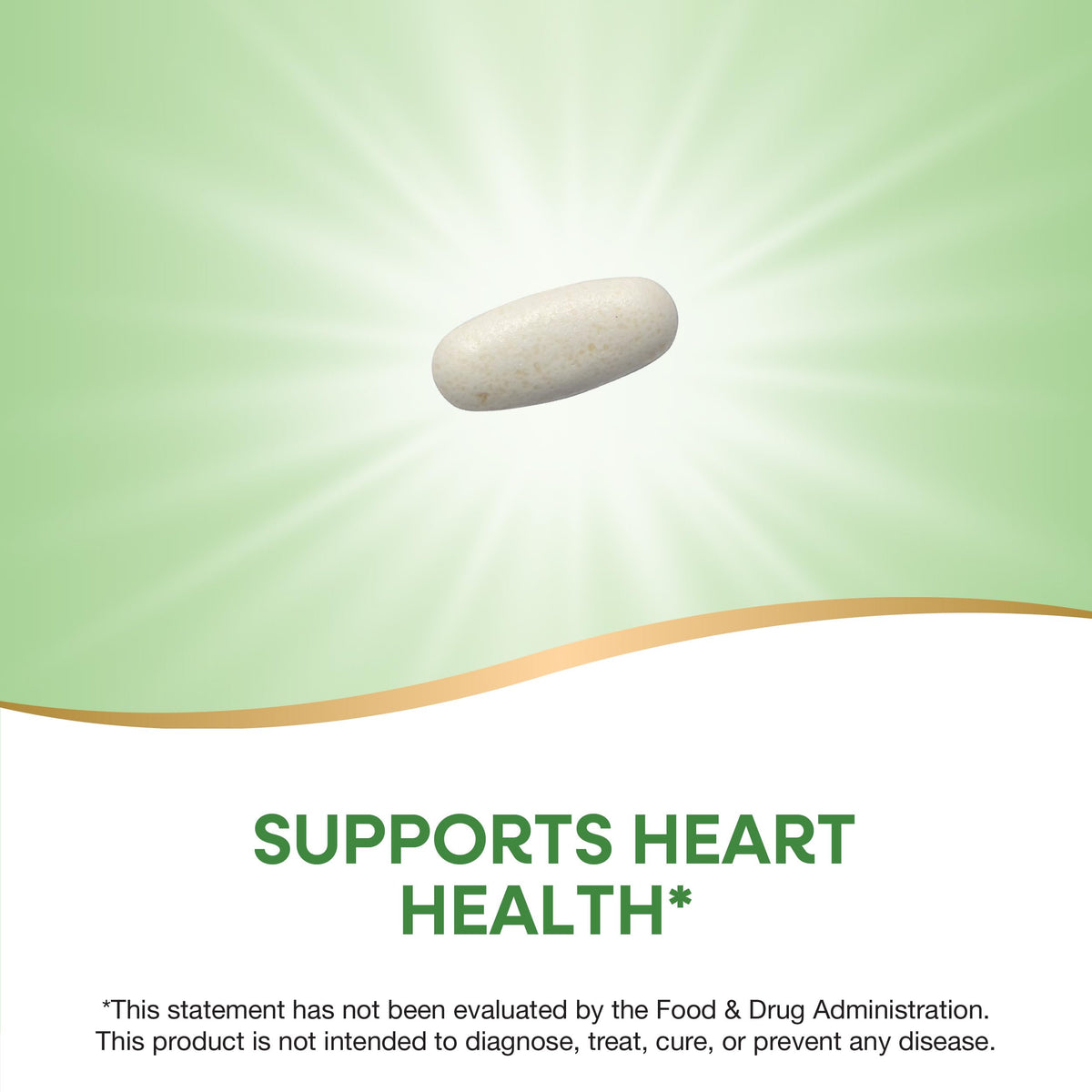 Nature's Way Cholesterol Shield comprimé sur une surface blanche