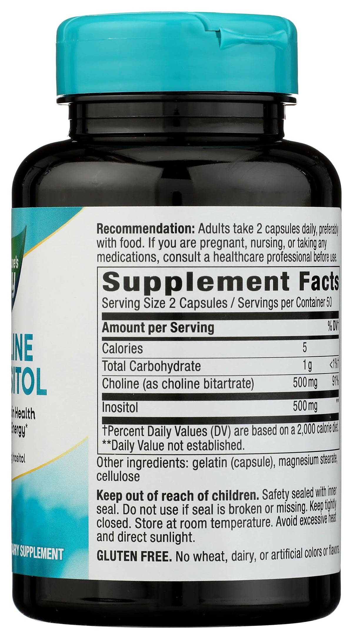 Nature's Way Choline & Inositol product packaging