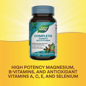 Nature's Way Completia Multivitamine Diabétique 60 Comprimés arrière
