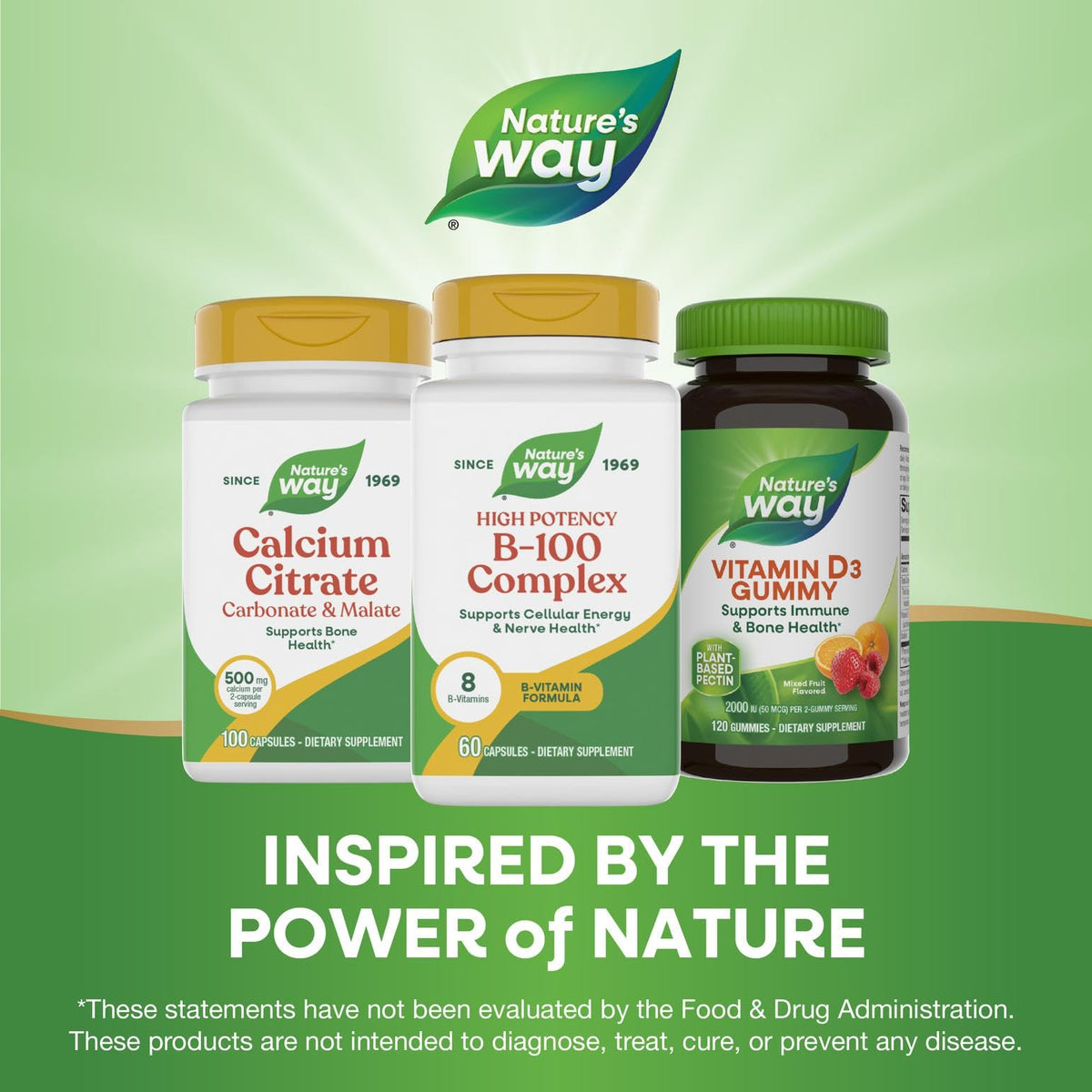Nature's Way Complexe de Vitamines B-100 sur fond neutre