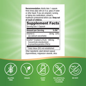 Nature's Way Cranberry 120 capsules dans un environnement naturel