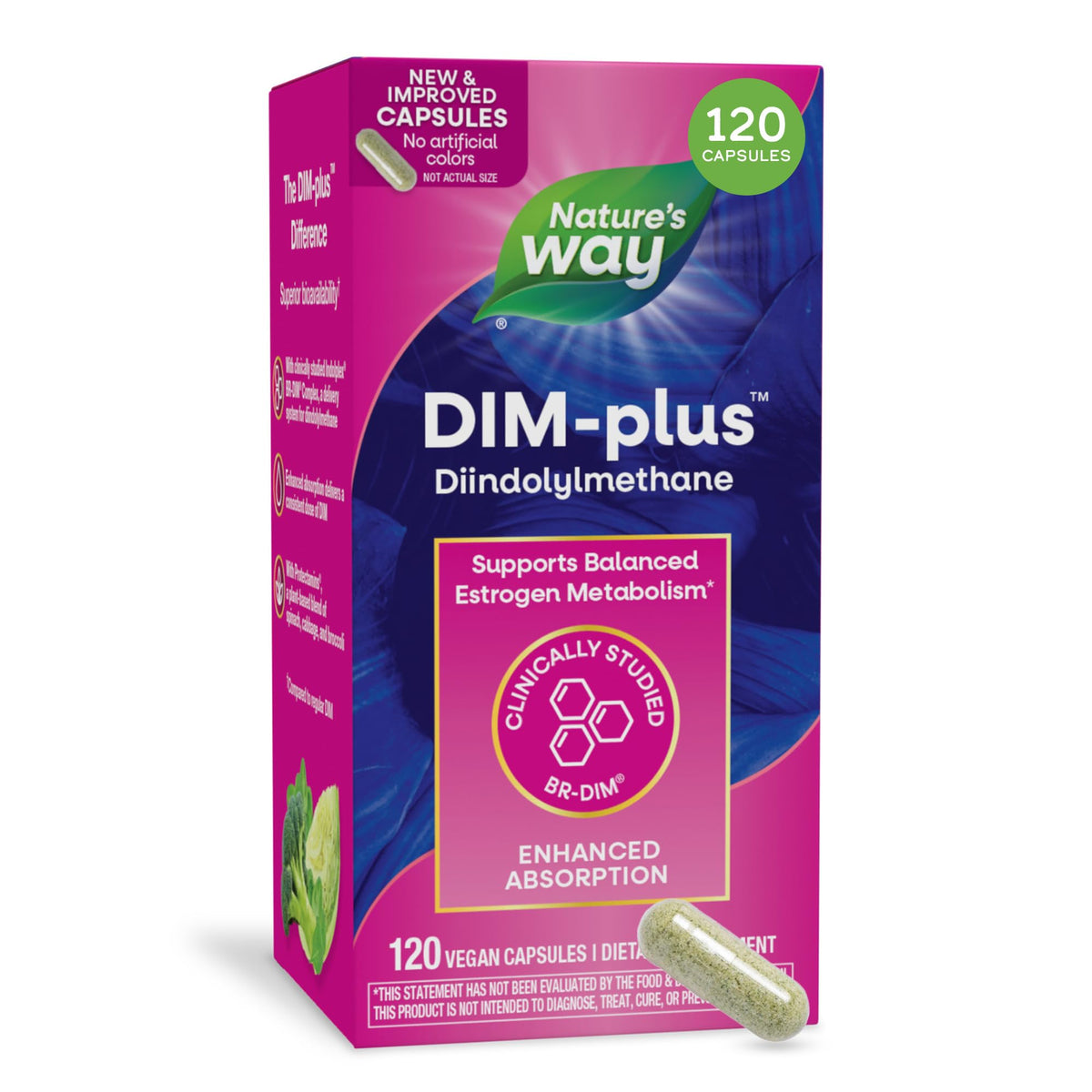 Nature's Way DIM-Plus 100 mg 120 capsules vue de face