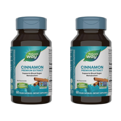 Nature's Way Extrait de Cannelle 60 Capsules Végétales vue de l'avant