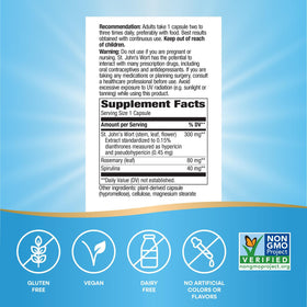 Nature's Way Extrait de Millepertuis 300 mg Capsules vue arrière