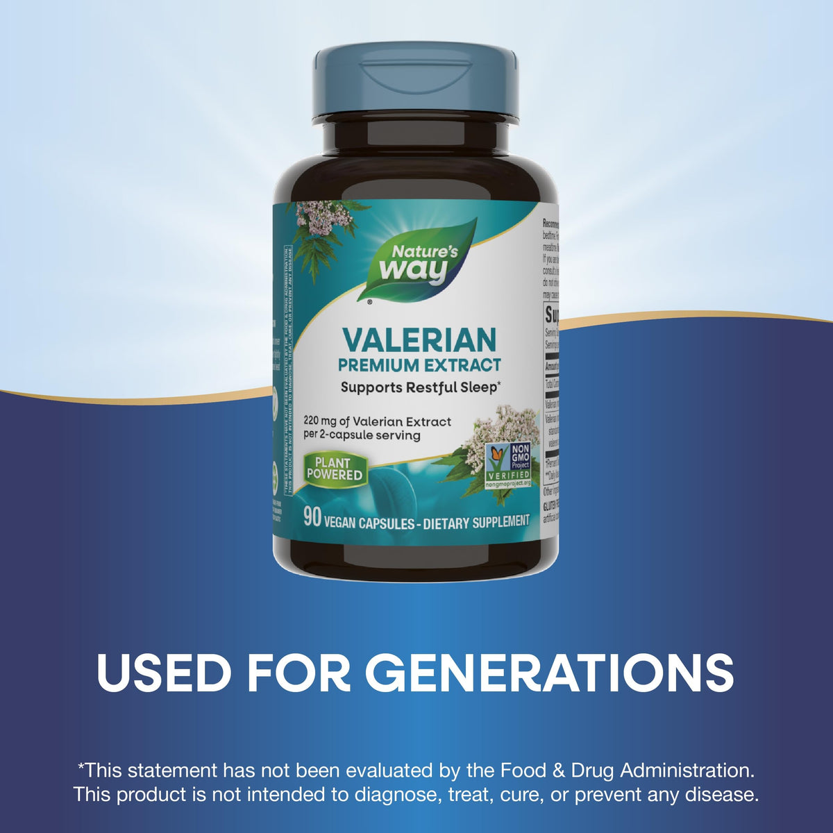 Nature's Way Extrait de Valériane 220 mg - présentation de l'emballage